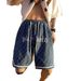 Men's Clothing Denim shorts men's summer Hong Kong style high street handsome five-point pants Korean style trendy American loose big pants_mkmklike.com