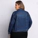 K Large Size Women's Fashion New Denim Long Sleeved Top Jacket_mkmklike.com