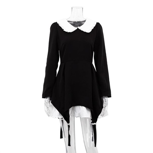 Women's Clothing Long-sleeved Doll Collar Skirt Design Niche Two-piece Dress_mkmklike.com
