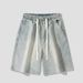 Men's Clothing Denim Shorts Men Summer Thin Mid Length Pants Trendy American Men's Trendy Brand Boys Pants Men's Casual Shorts_mkmklike.com