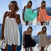 women's clothing solid color round neck sleeveless loose suspender dress_mkmklike.com