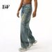EF JEANS | 2024 New European And American Retro Washed Pattern Old Straight Washed Loose Wide-leg Pants Jeans_mkmklike.com