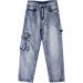 Suitable For All Seasons Multi-Pocket Jeans Loose Plus Men's Trendy Hip-Hop Large Size Street Dance Skateboard Pants_mkmklike.com