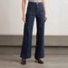2026 Early Spring New European And American FD Style High-waisted Dark Blue Front Pocket Denim Flared Pants For Women_mkmklike.com
