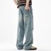 LKTM Men's Wear # American Straight Tube Piercing Jeans For Men New Trendy Brand High Grade Loose Casual Pants A92_mkmklike.com