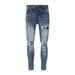 Men's Clothing Jeans Pants Torn Jeans High Street Hole Blue Denim_mkmklike.com