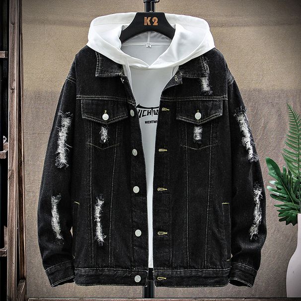 Men's Clothing jacket Youth Trend Brand Ripped Casual Tops_mkmklike.com