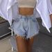 Bestseller In Europe And America, Non-stretch, Salt-washed, Women's Elastic Waist, Frayed Edges, Umbrella-shaped Denim_mkmklike.com