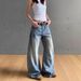Men's Clothing High Street Old Washed Scimitar Jeans New Style Niche High Waist Straight Floor Length Wide Leg Pants_mkmklike.com