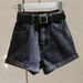 2022 Summer New Denim Shorts Women's High Waist And Thin Versatile Wide-leg Pants Crimped A-word Hot Pants Ins Tide_mkmklike.com
