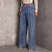 Women's Mid-Rise Stretch Jeans Distressed Straight Leg Denim Pants Rhinestone Embellishments Comfort Fit_mkmklike.com