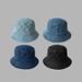 Hot Sale Retro Washed Cowboy Bucket Hat Women Men Wide Brim Sunhat Spring Summer Solid Color Denim Panama Fisherman Cap_mkmklike.com