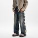 Vintage Washed Denim Jeans – Relaxed Wide-Leg Streetwear Pants With Distressed Details For Men_mkmklike.com