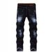Men's Slim Fit Distressed Embroidered Skinny Jeans - Trendy Ripped Denim With Artistic Detailing_mkmklike.com