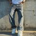 Vintage Washed Grey Jeans For Men – Loose Straight Leg Distressed Denim With Wide Hem (XS-XXL)_mkmklike.com