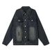 Men's Clothing Washed And Distressed Denim Jacket For Men Autumn Ripped Cool Casual Jacket_mkmklike.com
