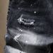 Men's Distressed Denim Shorts – Paint Splatter & Patchwork Design, Stretch Fit 5-Inch Inseam Summer Washed Shorts_mkmklike.com