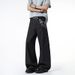 Men's Trendy Black Snakeskin Denim Jeans Mid Waist Straight Loose Fit Slightly Flared Trousers For Autumn/Winter High Street Style_mkmklike.com