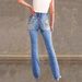 Women's Clothing Slimming Stretch Jeans Embroidered Back Pocket Double Buttons Denim Jeans For Spring Summer_mkmklike.com