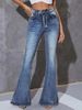 Women's High Waist Stretchy Slim Fit Flared Denim Pants - Comfortable & Stylish Casual Trousers For Women_mkmklike.com