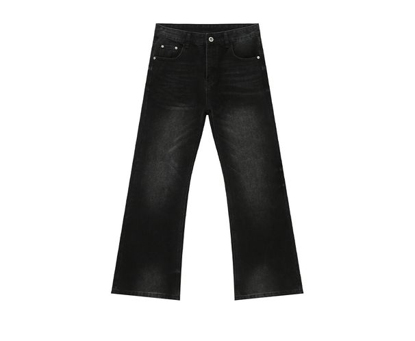 EF JEANS | 2025 Spring New American Retro Micro-pull Slim-fit Washed Black And Gray Versatile Denim Trousers_mkmklike.com