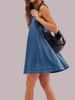 K Cowboy Dress Women's New Casual Sleeveless Backless Short Skirt_mkmklike.com