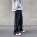 Men's American Retro High-Street Jeans Zip Detail Split Hem Flared Pants Black Brown S-3XL Bulk Discounts_mkmklike.com