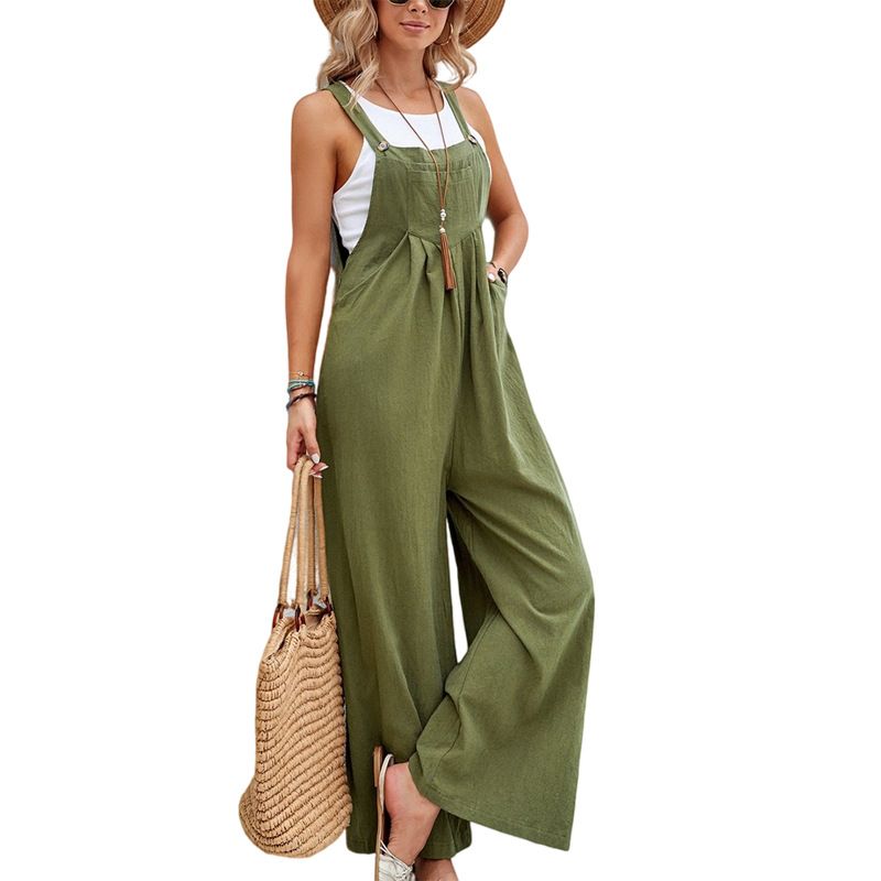 mid waist retro style European and American women's trousers hot selling solid color women's casual pants overalls_mkmklike.com