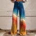 Women's Thin Anti-Denim Wide Leg Pants 3D Trendy Bell Bottom for Autumn Winter Hot Selling One Piece Casual Denim_mkmklike.com