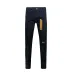KSUBI Cross Men Fashion American High Street Black Casual Letter Embroidery Pants Stretch Skinny Ripped Frayed Jeans_mkmklike.com