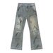 EF JEANS | 2024 New Product Old Wasteland Wind Cut Yellow Mud Slightly Pulled Jeans Casual Straight-leg Pants_mkmklike.com
