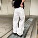 Men's Clothing New Trendy Straight Jeans For Men Light Luxury Graffiti Print Korean Style White Loose Casual All Match Trousers For Summer_mkmklike.com