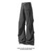 American-style Pleated Workwear Jeans For Men, Unique Design, Veatile, Loose-fitting, Retro, Slimming, Wide-leg_mkmklike.com