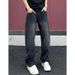 American High Street Scimitar Jeans Men's Spring And Autumn Trendy Brand Ruffian Handsome Fried Street Pants Straight And Slightly Pulled Pants_mkmklike.com
