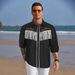 Loom 2025 Cross-Border Trade European And American Men's Western Cowboy Tassel Long Sleeve Embroidered Slim Fit Casual Shirt_mkmklike.com