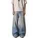 Vintage Washed Ripped Jeans For Men & Women – Retro Distressed Denim Pants, Loose Fit Wide Leg Trousers, 90s Streetwear Style_mkmklike.com