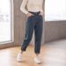 Retro Denim Harem Pants Women's Style Dad Pants Long With Rolled Up Hem New Autumn_mkmklike.com