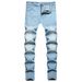 Men's Slim Straight Jeans - Classic Cotton Denim Pants With Comfortable Mid-Rise Fit For Casual & Everyday Wear_mkmklike.com