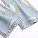 "Men's Slim Straight Embroidered Denim Jeans - Trendy Streetwear Casual Pants With Comfort Fit_mkmklike.com