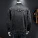 Loom Europe Station 2023 Autumn New Men's Washed Casual Denim Jacket Solid Color Turn-Down Collar Top Trendy_mkmklike.com