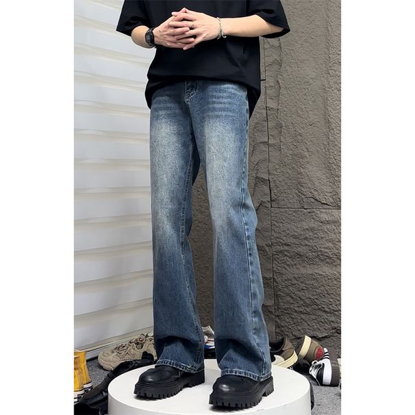 Nordmann American Retro Blue Jeans For Men, Loose Straight-Leg, Autumn Winter Style, Casual Pants, Trendy Brand, Stylish, Tall_mkmklike.com
