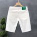 Men's Slim Fit Stretch Denim Shorts Summer Thin Trendy Five Point Pants Low Waist Standard Thickness Blue_mkmklike.com