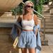 K New European And American Loose Collar Denim Shirt With Rolled Edge Shorts Two-piece Set For Women's Casual Wear_mkmklike.com