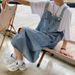K Cowboy Shoulder Strap Skirt, Female Design Sense, Niche Temperament, Loose Strap Skirt, Slimming Casual Dress_mkmklike.com