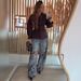 Retro Flocked Color Block Jacquard Denim Jeans Women's Casual Cotton Solid Pattern Spring/Autumn Summer Clothing_mkmklike.com