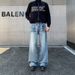 Men's American High Street Washed Jeans – Lightning Whisker & Clean Fit Relaxed Straight Leg (S-3XL, Classic Blue, Mid-Rise Stretch Denim)_mkmklike.com