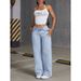 New High Waist Wide Legs Loose Straight Long Pants_mkmklike.com
