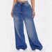 Women's Clothing Wide Leg Pants Washed Relaxed Fit High Waist Wide Leg Distressed Denim Jeans For Women - Vintage Washed Cat Whisker Streetwear Pants_mkmklike.com