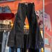 Y2K Dark Aesthetic Vintage High-Waisted Flared Jeans With Checkered Panel Details - Streetwear Baggy Denim Pants For Women & Men_mkmklike.com