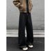 American High Street Autumn Winter Retro Casual Denim Raw Cowhide Scimitar Jeans Unisex Loose Plus Size Straight Long_mkmklike.com
